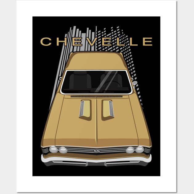Chevrolet Chevelle SS 1967 - gold Wall Art by V8social
